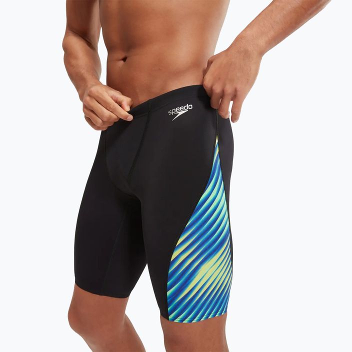 Men's Speedo Allover Digital V-Cut black/true cobalt swim jammers 7