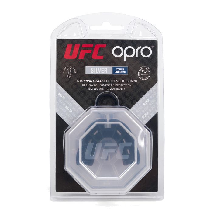 Opro UFC Silver children's jaw protector red 2