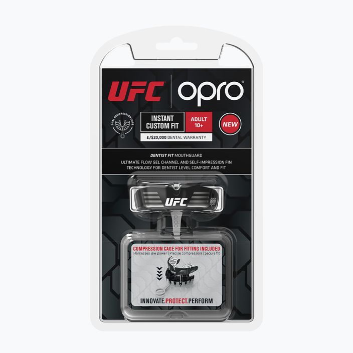 Opro UFC Instant Custom Fit jaw protector black and white 8496-CUSTOM 2