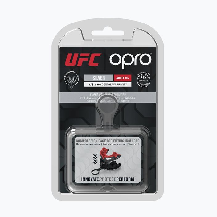 Opro UFC Silver GEN2 black jaw protector 2