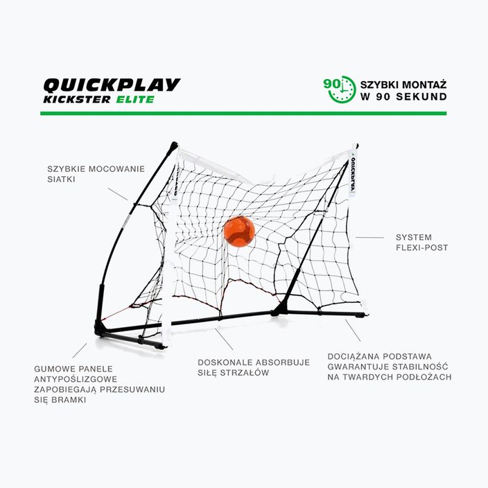 QuickPlay Kickster Elite football goal 300 x 100 cm white QP1181 8