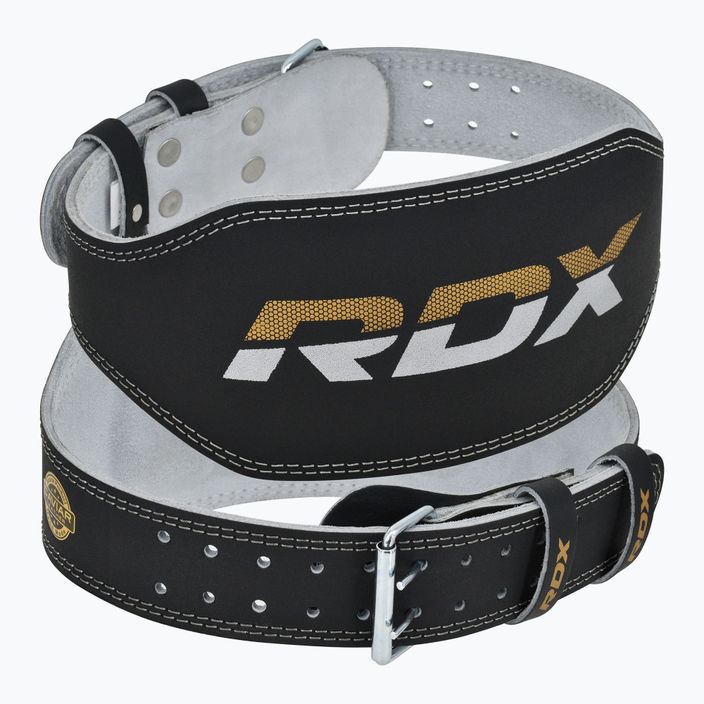 RDX Weightlifting Belt 6" Leather black/gold 7