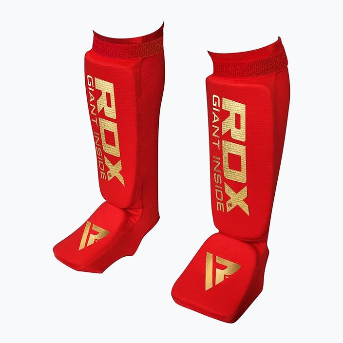 RDX Hosiery Shin Instep Foam tibia and foot protectors red