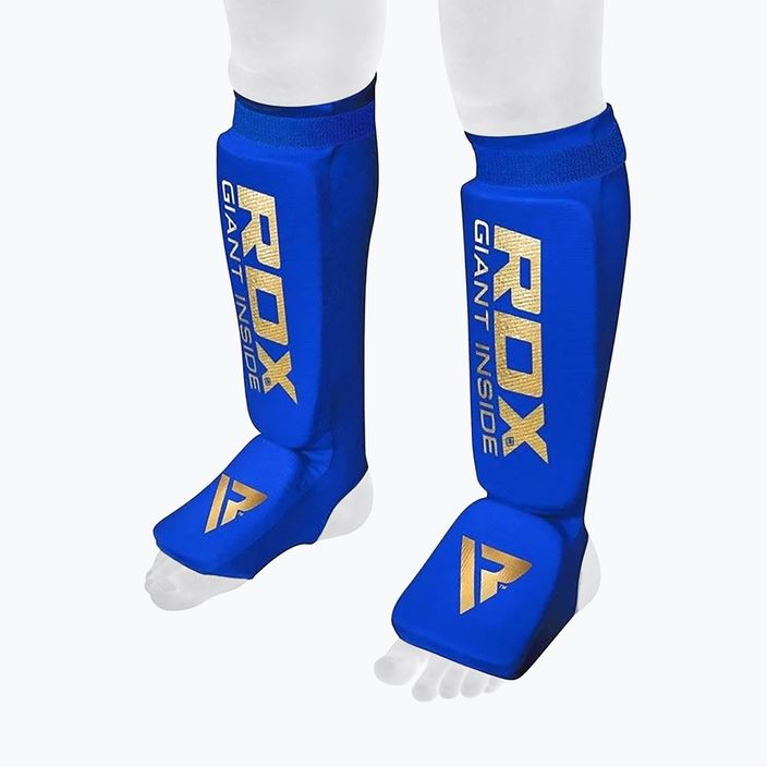 RDX Hosiery Shin Instep Foam tibia and foot protectors blue 2