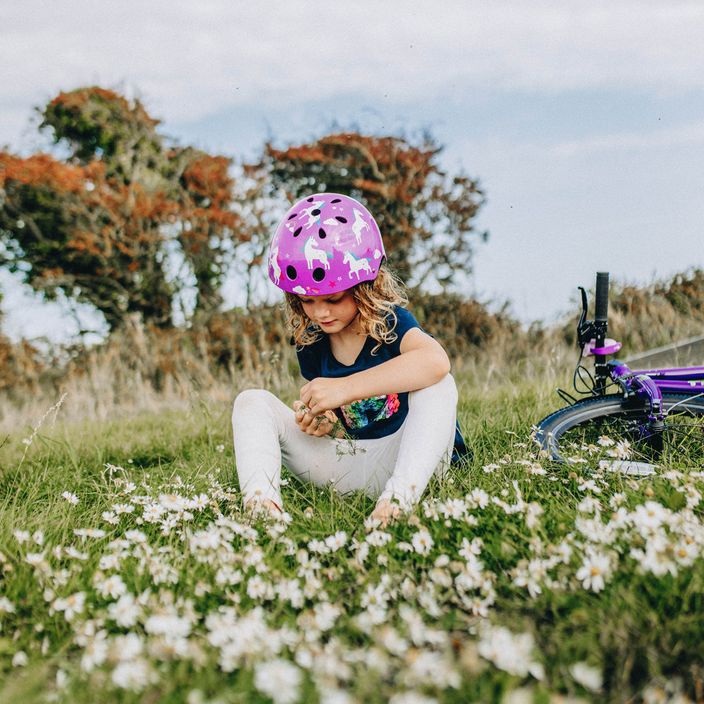 Hornit Unicorn purple/white children's bike helmet 11