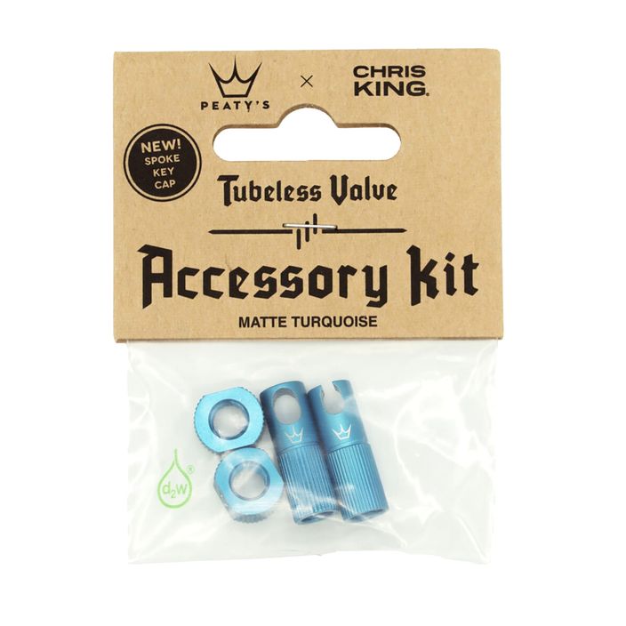 Peaty's X Chris King Mk2 Tubeless Valves Accessory Kit blue 83807 2