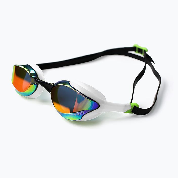 ZONE3 Volare Streamline Racing white/lime swimming goggles