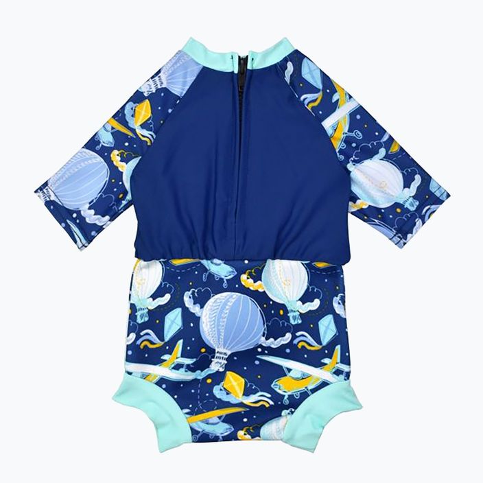 UPF 50+ children's jumpsuit Splash About Happy Nappy blue HNSSUPL 2