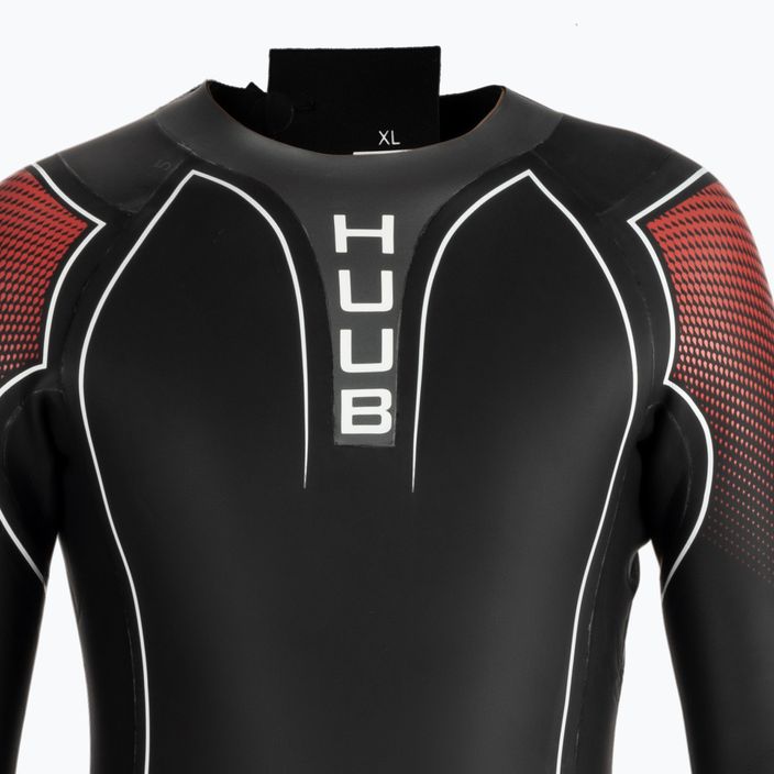 Men's triathlon wetsuit HUUB Aegis X 3:5 black/red AEGX35 4