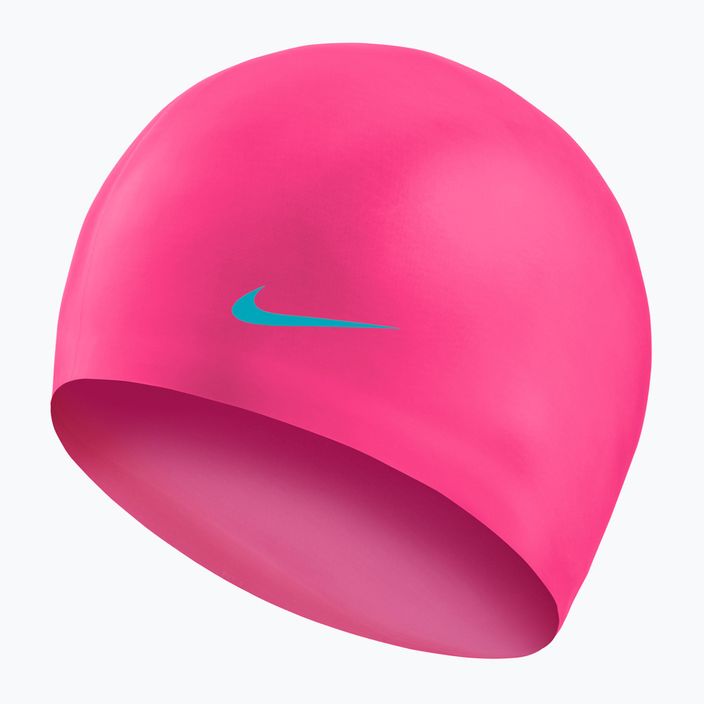 Nike Solid Silicone children's swimming cap pink TESS0106-670 2