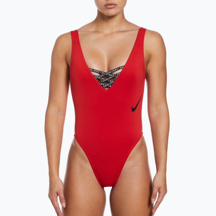 Nike Sneakerkini U-Back women's one-piece swimsuit red NESSC254-614 5