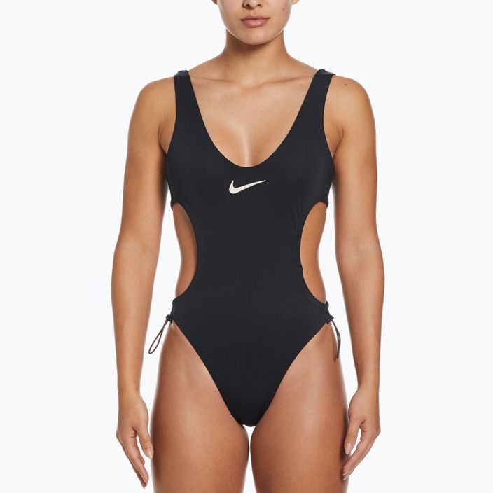 Nike Wild women's one-piece swimsuit black and white NESSD255-001 4