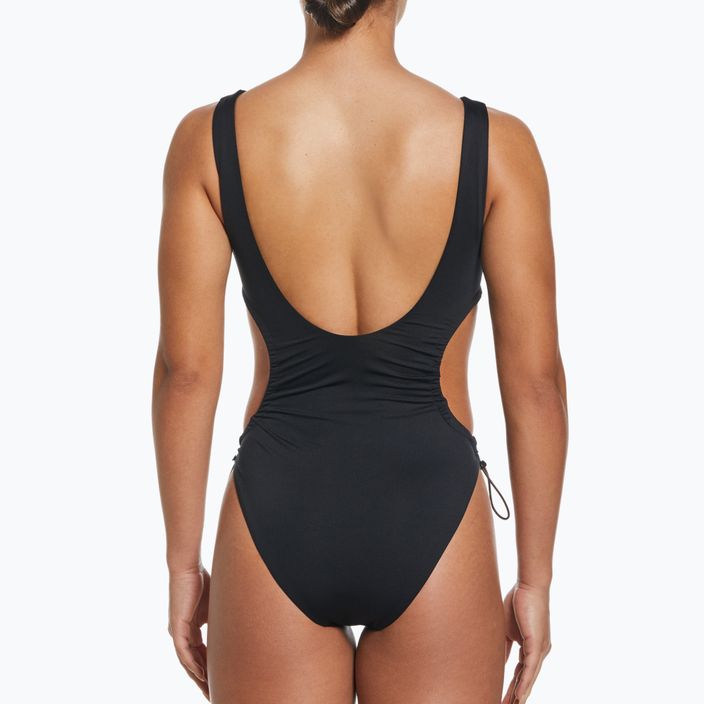 Nike Wild women's one-piece swimsuit black and white NESSD255-001 5