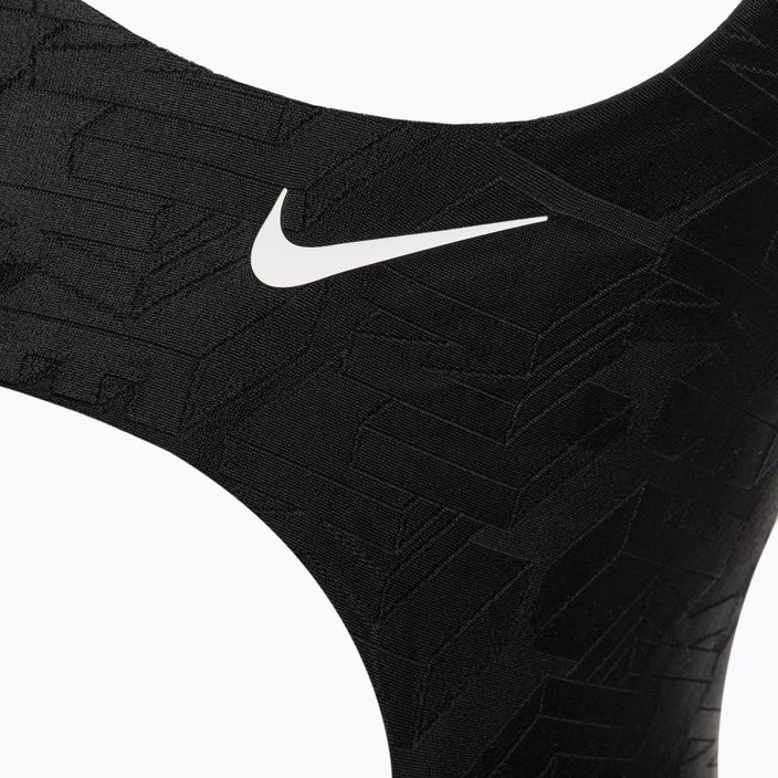 Women's one-piece swimsuit Nike Block Texture black NESSD288-001 4