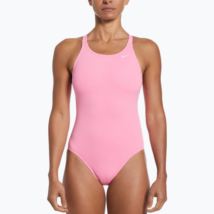 Nike Hydrastrong Solid Fastback women's one-piece swimsuit pink NESSA001-660 4