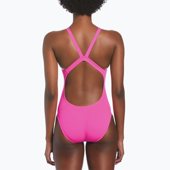Women's one-piece swimsuit Nike Hydrastrong Solid Fastback fire pink 2