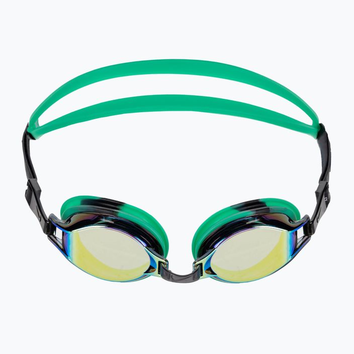 Nike Chrome Mirror green shock swimming goggles 2