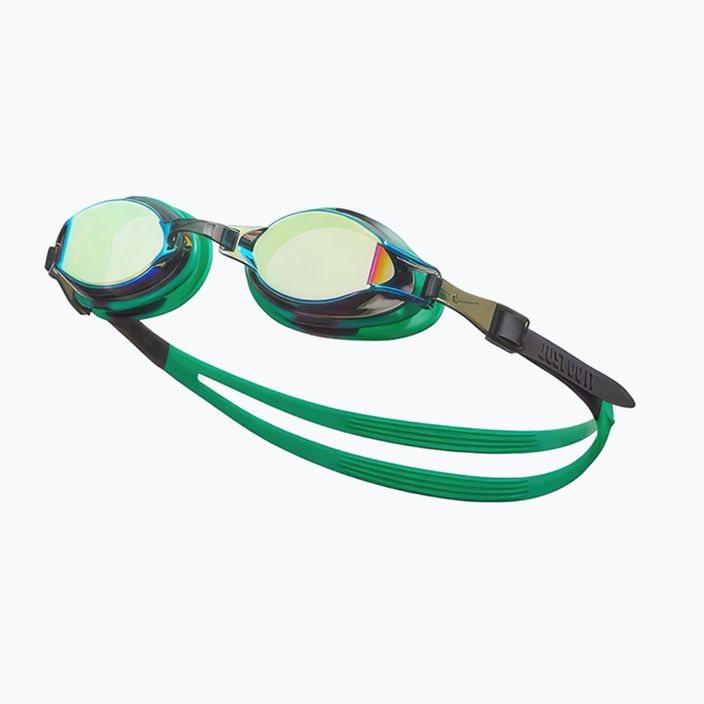 Nike Chrome Mirror green shock swimming goggles 6