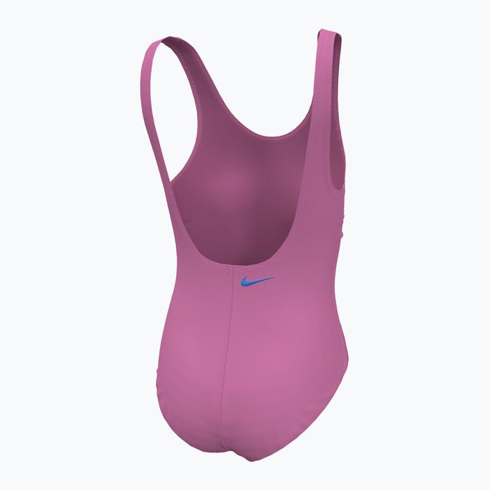 Children's Nike Multi Logo U-Back one-piece swimsuit playful pink 2