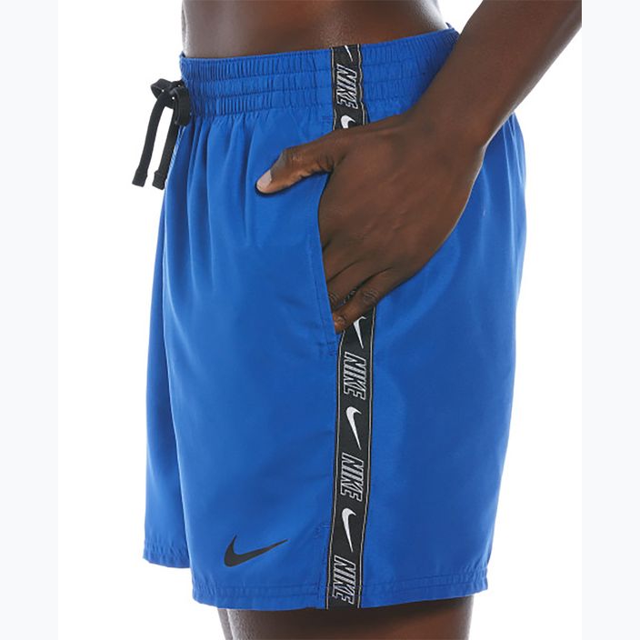 Men's Nike Logo Tape 5" Volley game royal swim shorts 7