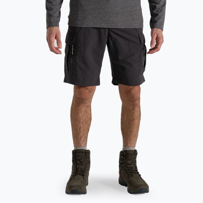 Men's Craghoppers NosiLife Cargo Short III black pepper trekking shorts