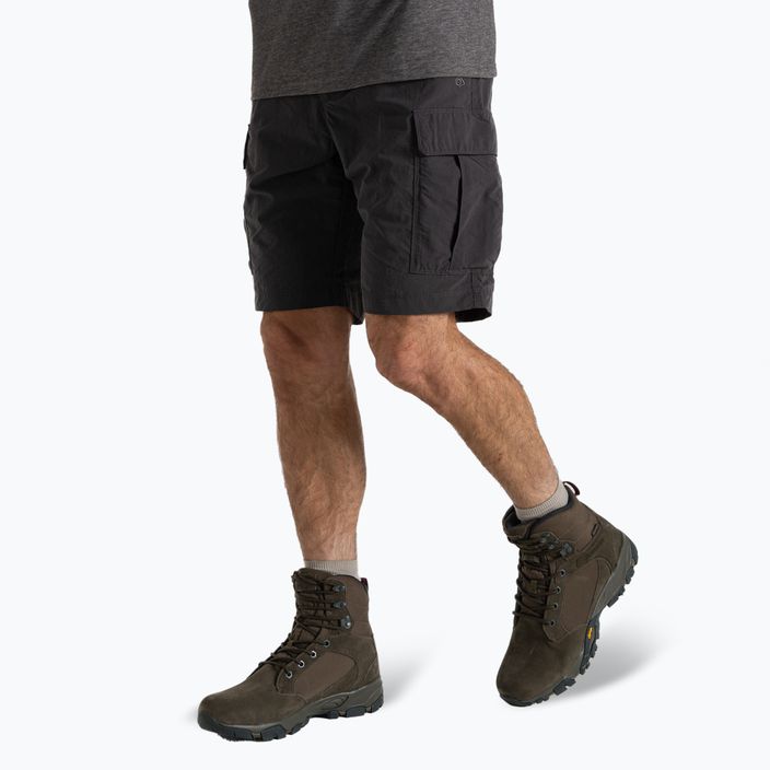 Men's Craghoppers NosiLife Cargo Short III black pepper trekking shorts 4