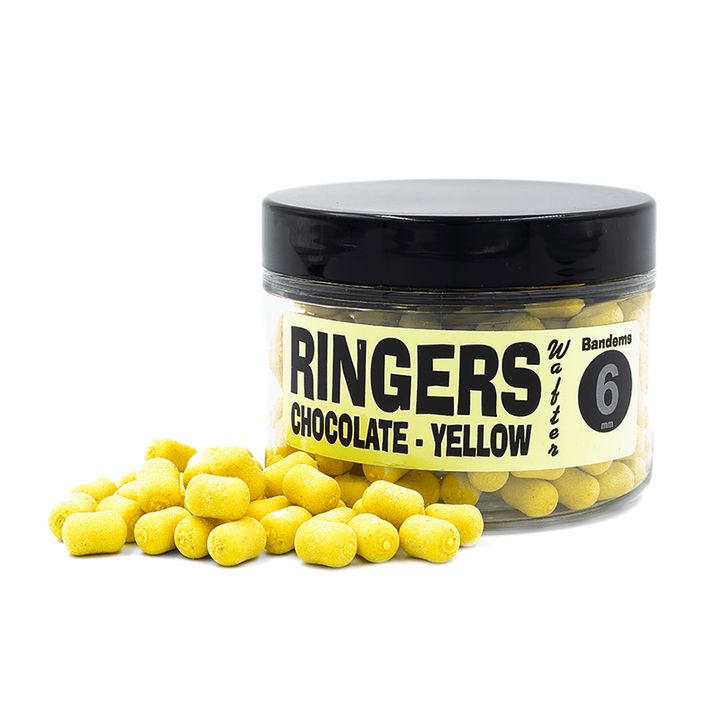 Hook bait dumbells Ringers Yellow Wafters Chocolate 6mm 150ml PRNG77 2