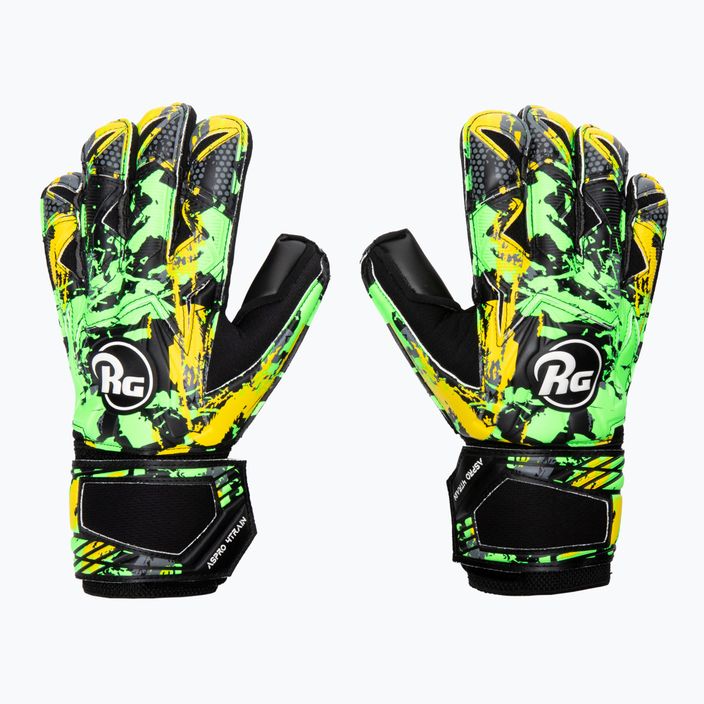 RG Aspro 4train goalkeeper's gloves black and green ASP42107