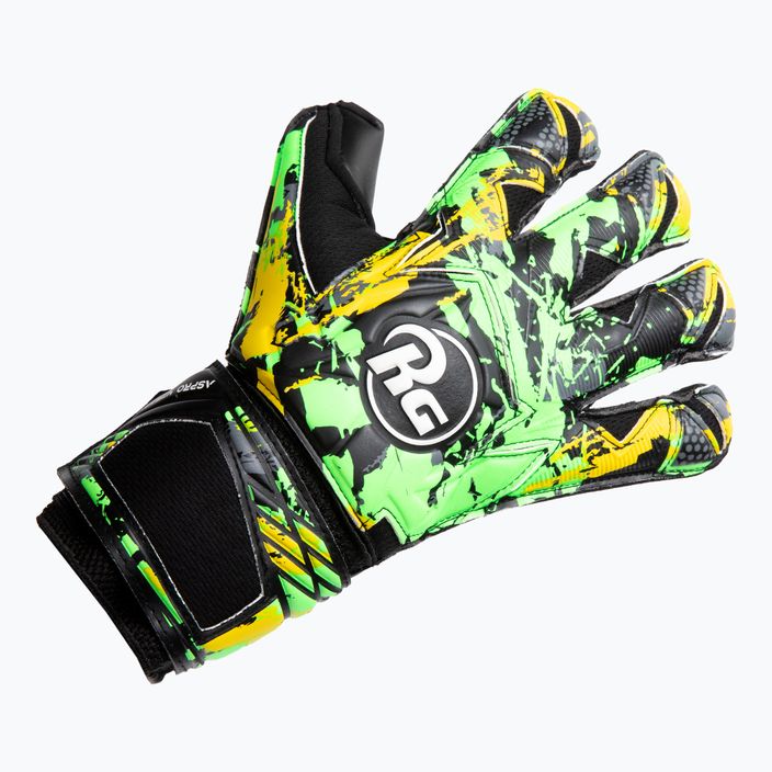 RG Aspro 4train goalkeeper's gloves black and green ASP42107 3