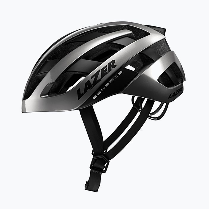 Lazer Genesis gloss titanium bicycle helmet 2