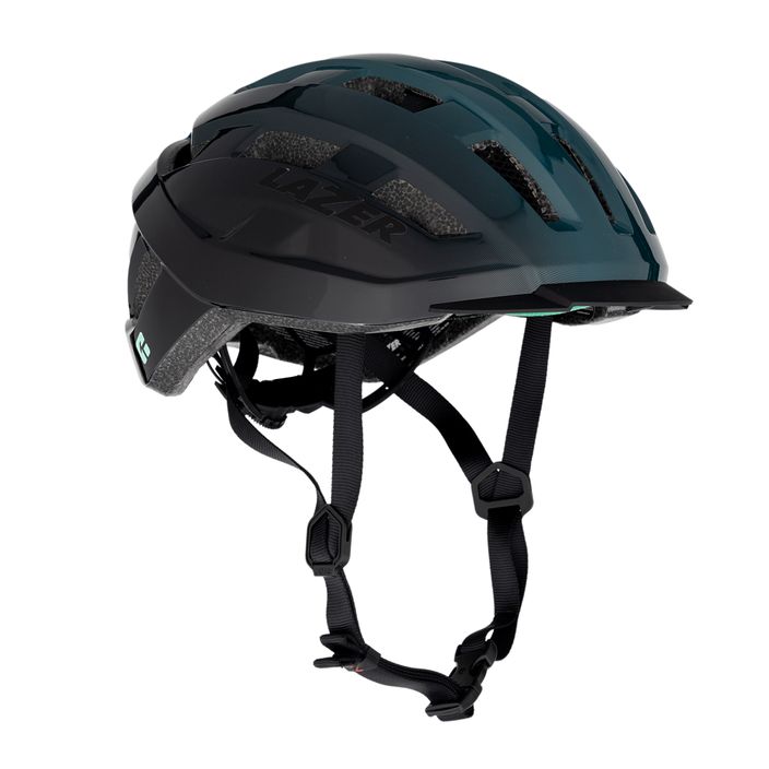 Lazer Codax KinetiCore + net dark green/black bicycle helmet 2