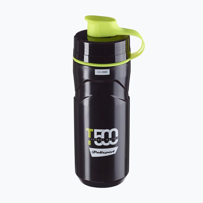 Polisport Thermal T500 bicycle bottle 500 ml black/lime green