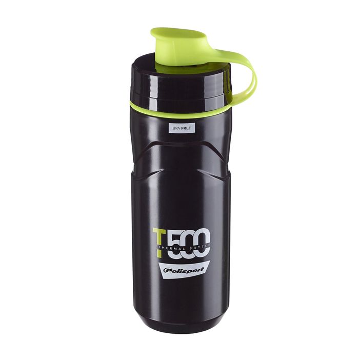 Polisport Thermal T500 bicycle bottle 500 ml black/lime green 2