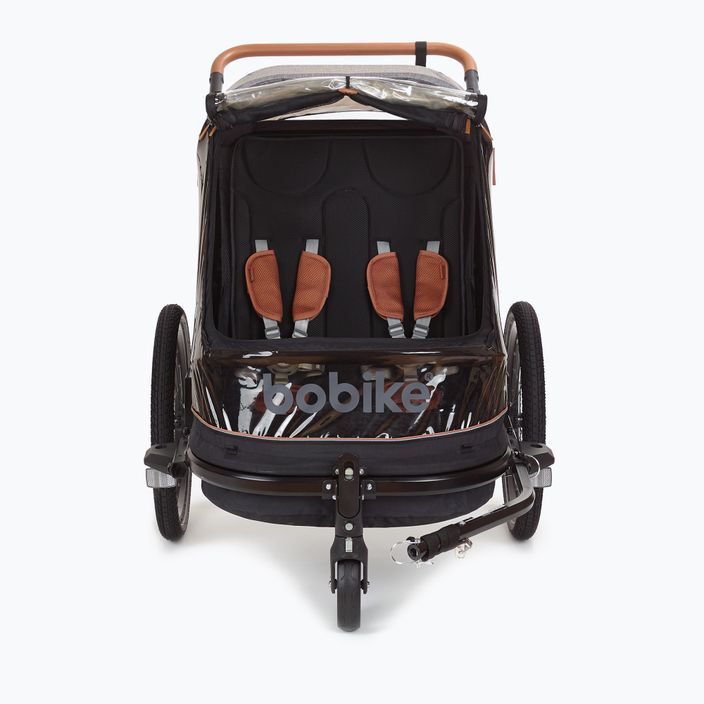 Bicycle trailer for two people bobike Moobe grey-black 8616000001 6