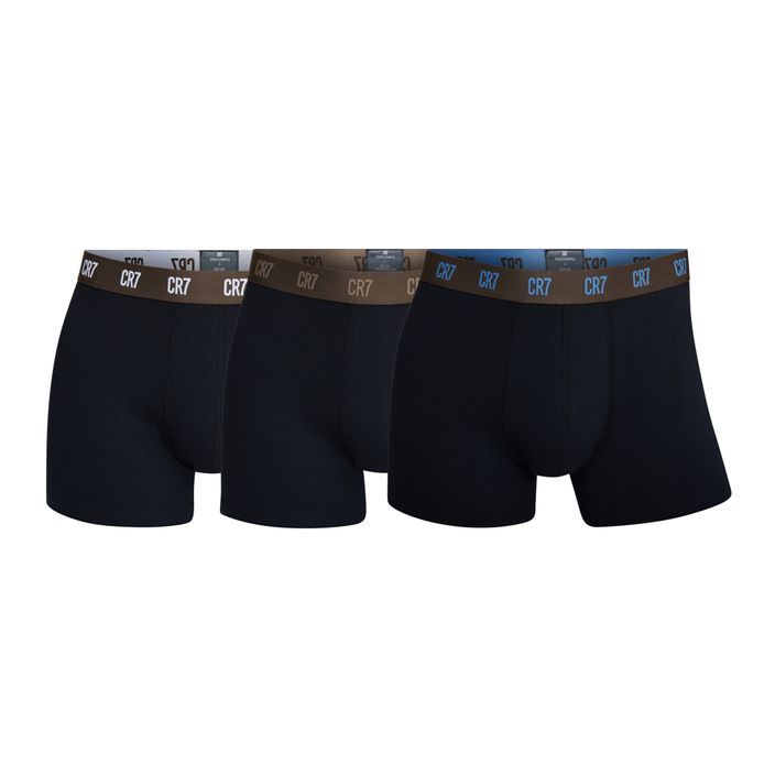 Men's CR7 Basic Trunk boxer shorts 3 pairs black/brown 2