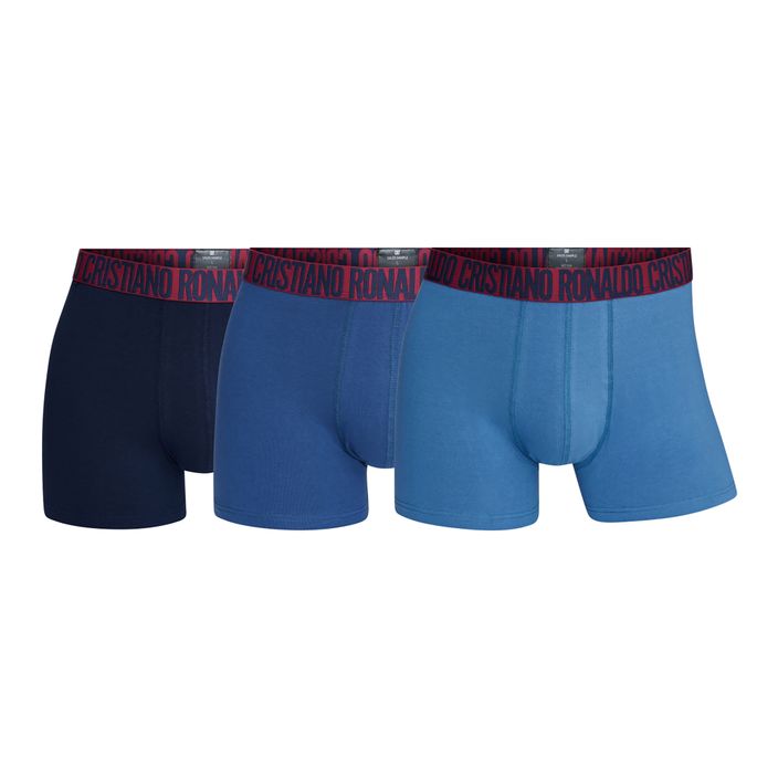 Men's CR7 Basic Trunk boxer shorts 3 pairs navy/blue/light blue 2