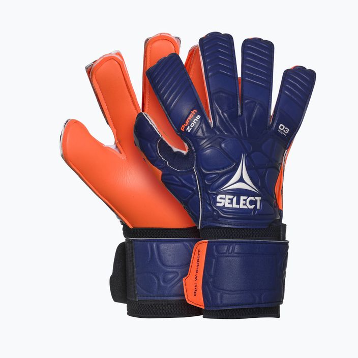 Children's goalkeeper gloves SELECT 03 Youth V21 navy blue and orange 500056 4