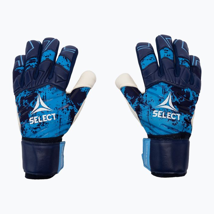 Goalkeeper's gloves SELECT 77 Super GRIP V22 blue and white 500062