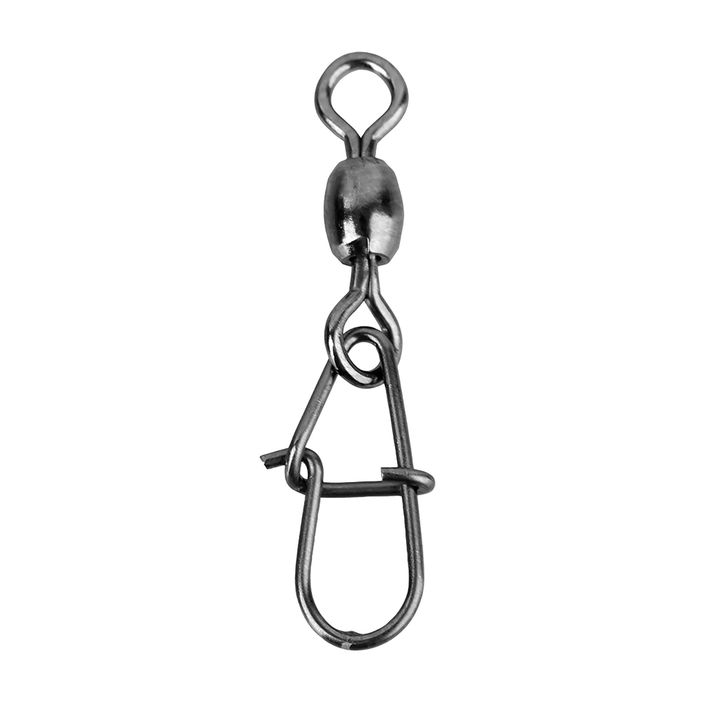 Savage Gear Eggsnap Swivel 10-piece spinning swivel with safety pin silver 54915 2