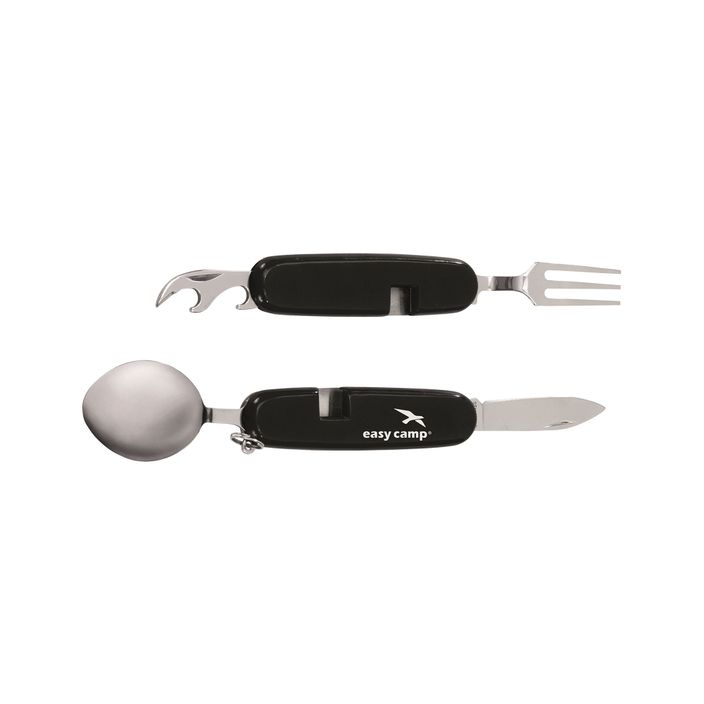 Easy Camp Folding Tourist Cutlery black and silver 680174 2
