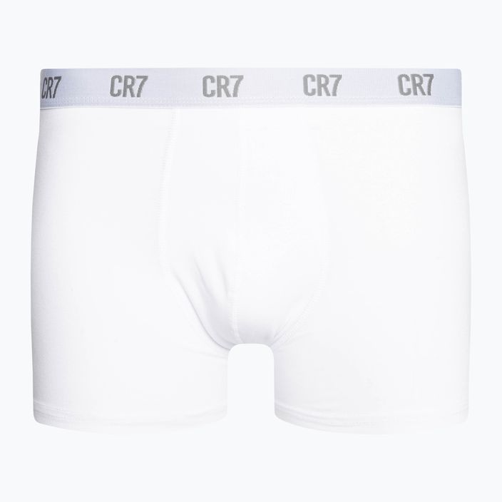 Men's CR7 Basic Trunk boxer shorts 3 pairs white/grey melange/black 2