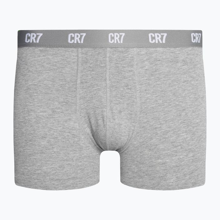 Men's CR7 Basic Trunk boxer shorts 3 pairs white/grey melange/black 5