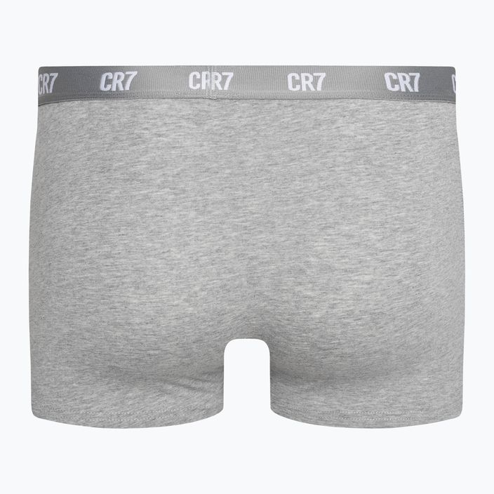Men's CR7 Basic Trunk boxer shorts 3 pairs white/grey melange/black 6