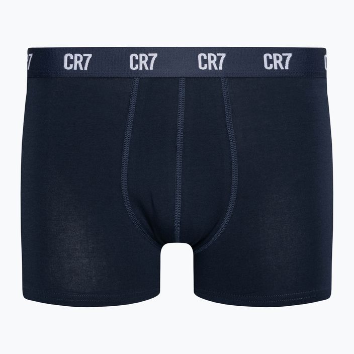 Men's CR7 Basic Trunk boxer shorts 3 pairs grey melange/white/navy 8