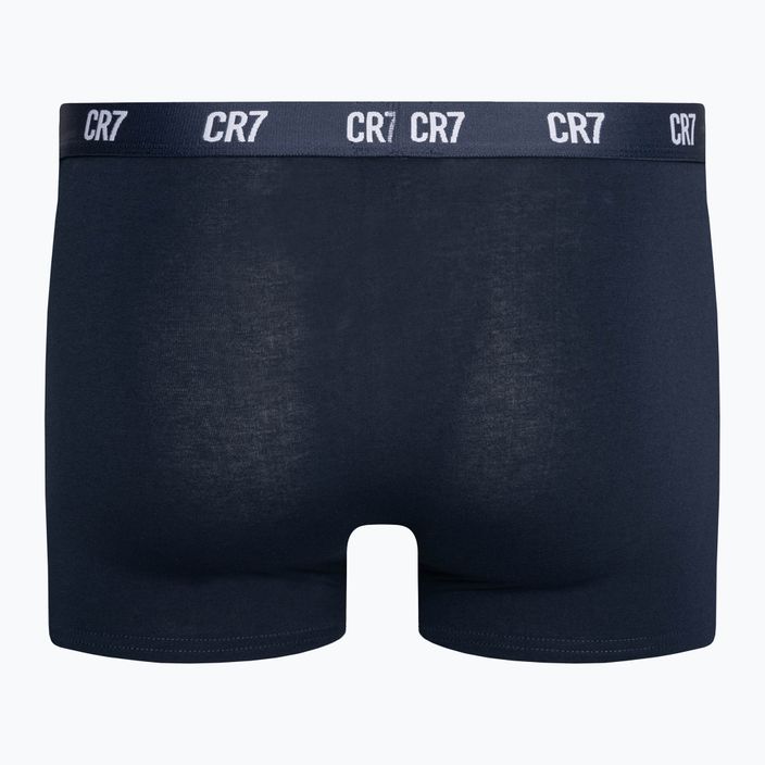 Men's CR7 Basic Trunk boxer shorts 3 pairs grey melange/white/navy 9