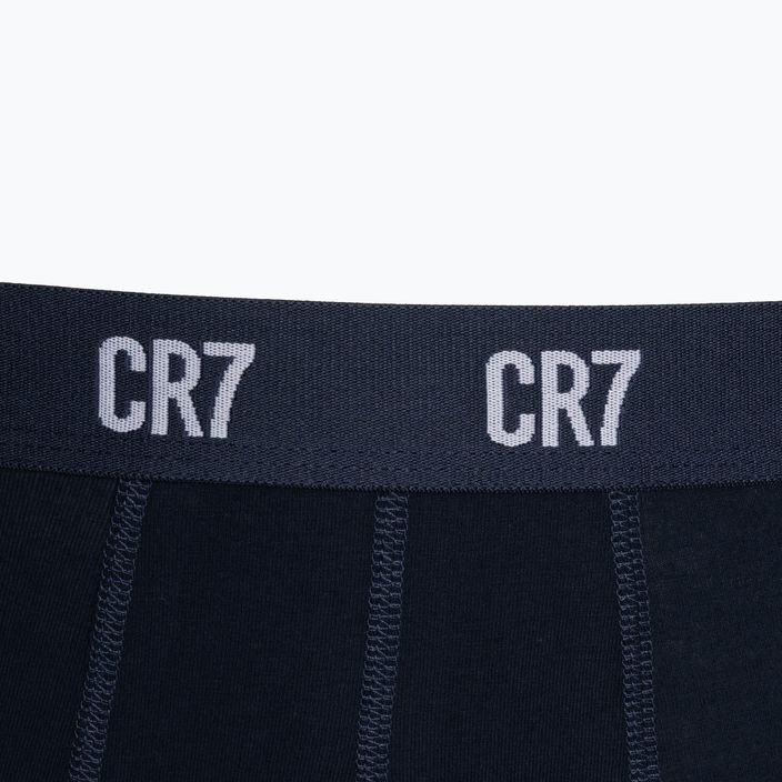 Men's CR7 Basic Trunk boxer shorts 3 pairs grey melange/white/navy 10