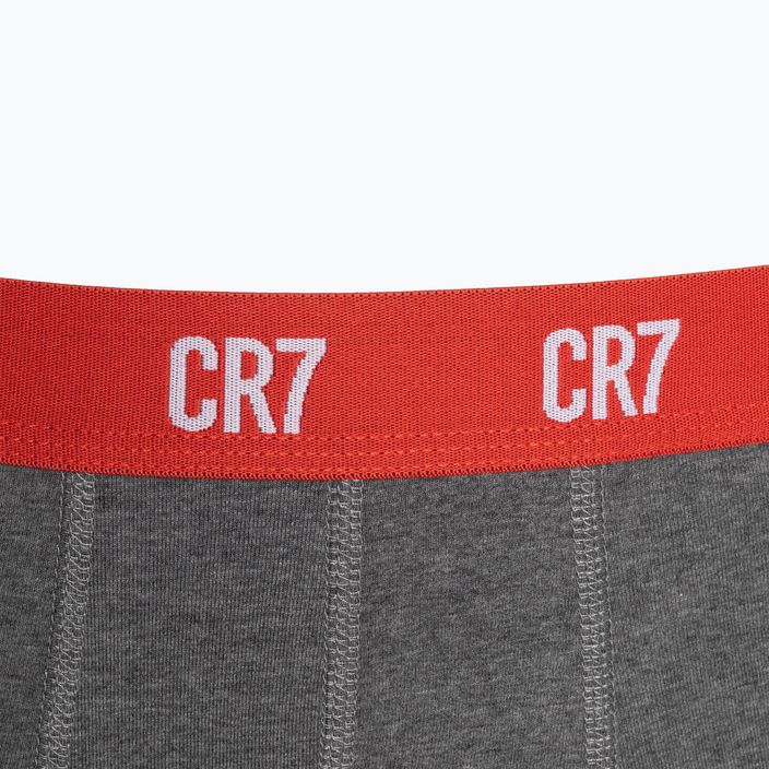 Men's CR7 Basic Trunk boxer shorts 3 pairs grey melange/red/navy 4