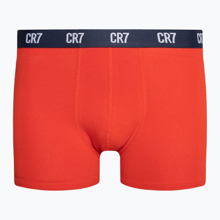 Men's CR7 Basic Trunk boxer shorts 3 pairs grey melange/red/navy 5