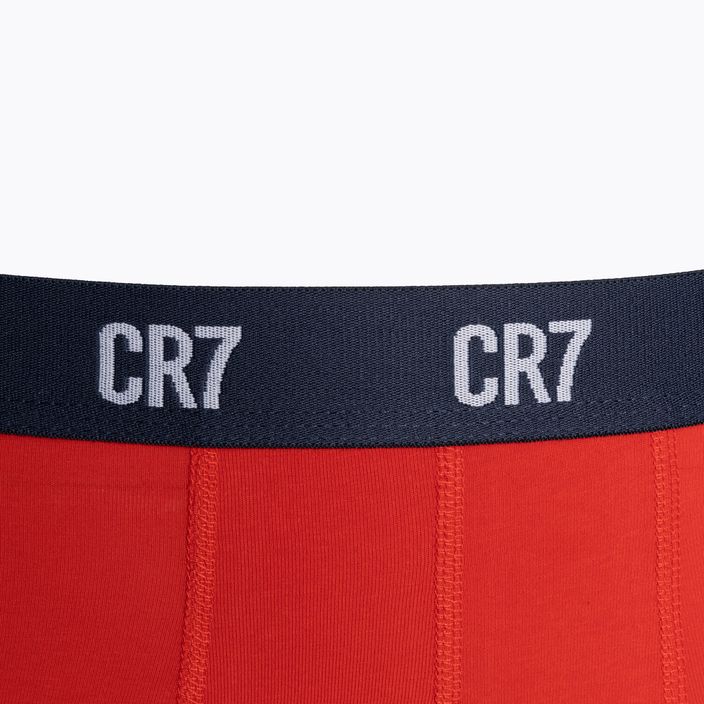 Men's CR7 Basic Trunk boxer shorts 3 pairs grey melange/red/navy 7