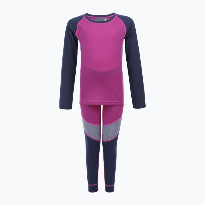 Children's thermal underwear Color Kids Ski Underwear Colorblock pink and black 740777.5885 7